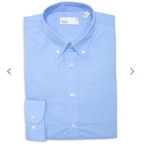 Nordstrom Rack Mens Trim Fit Dress Shirt Light Blue 15.5 x 34-35